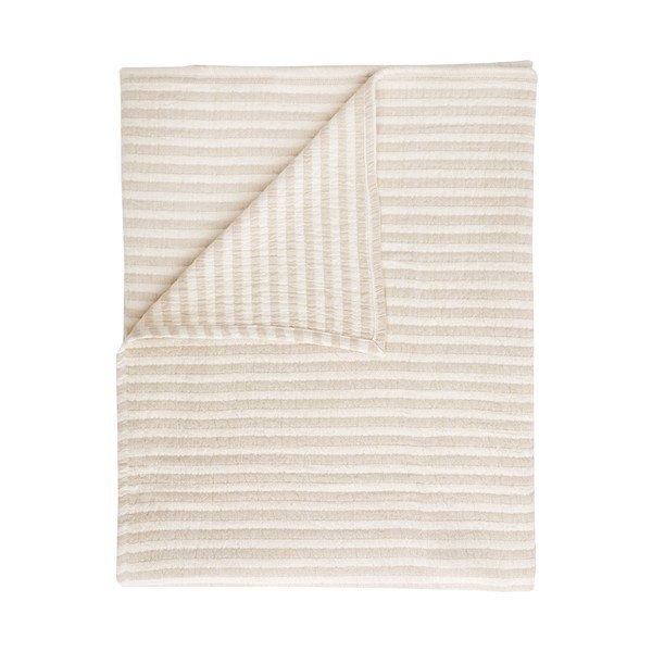 Bavlněná deka v přírodní barvě 150x200 cm Cotton Muslin Stripe – Bianca
