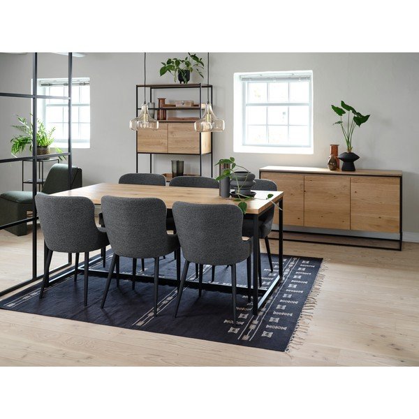Jídelní stůl s deskou v dubovém dekoru v přírodní barvě 90x180 cm Rivoli – Unique Furniture-image-2
