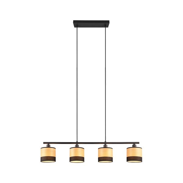 Závěsné svítidlo v černé a přírodní barvě Bolzano – Reality-image-1