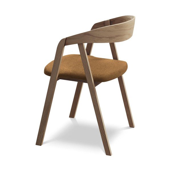 Jídelní křeslo z masivního dřeva v terakotové barvě Erika – Makamii-image-3