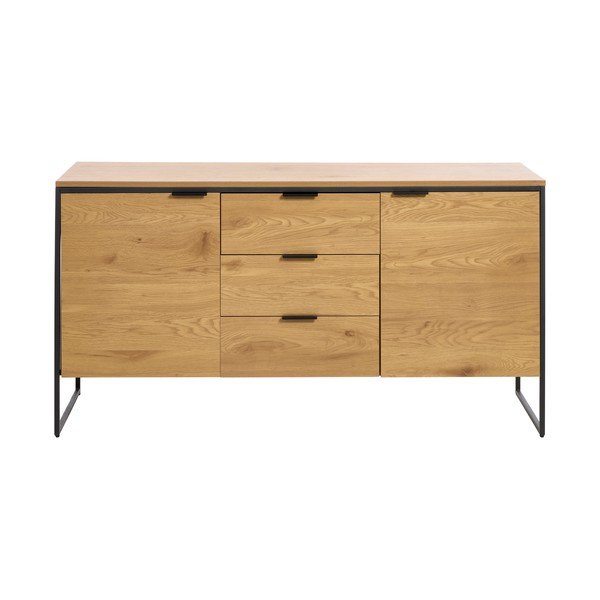 Komoda v dekoru dubu v přírodní barvě 155x81x45 cm Cesura – Unique Furniture