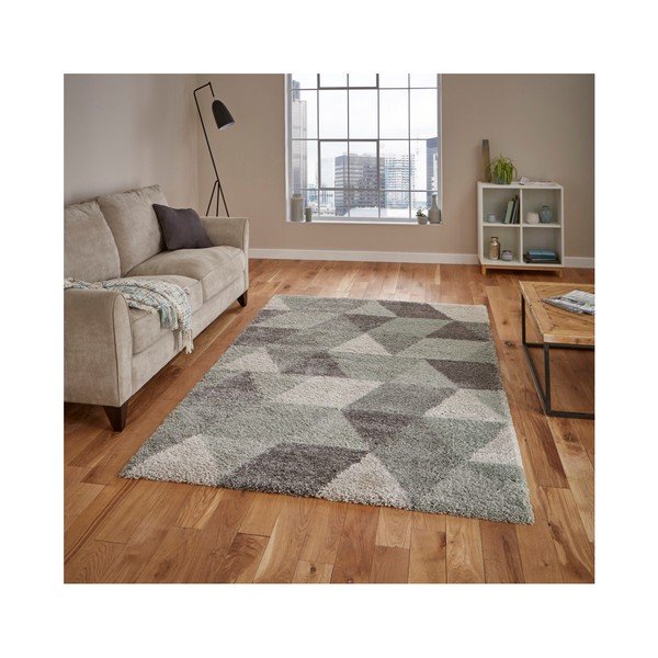 Šedo-zelený koberec Think Rugs Royal Nomadic Grey & Aqua Green, 120 x 170 cm-image-1