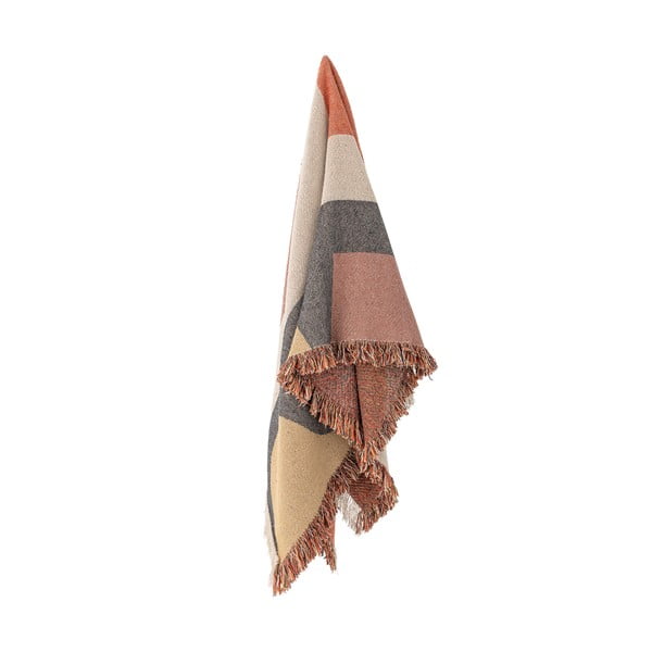 Hnědá deka z recyklované bavlny 130x160 cm Arni – Bloomingville