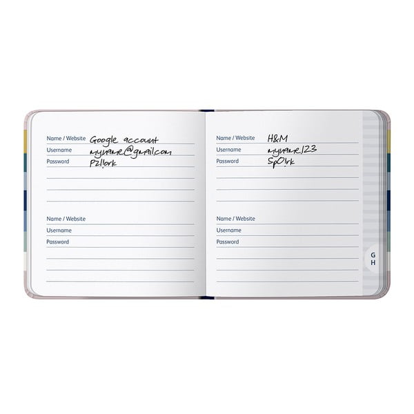 Zápisník na hesla 96 str. Stripe – Busy B-image-4