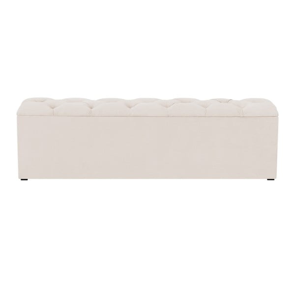 Béžový otoman k posteli s úložným prostorem Kooko Home Manna, 47 x 160 cm-image-2