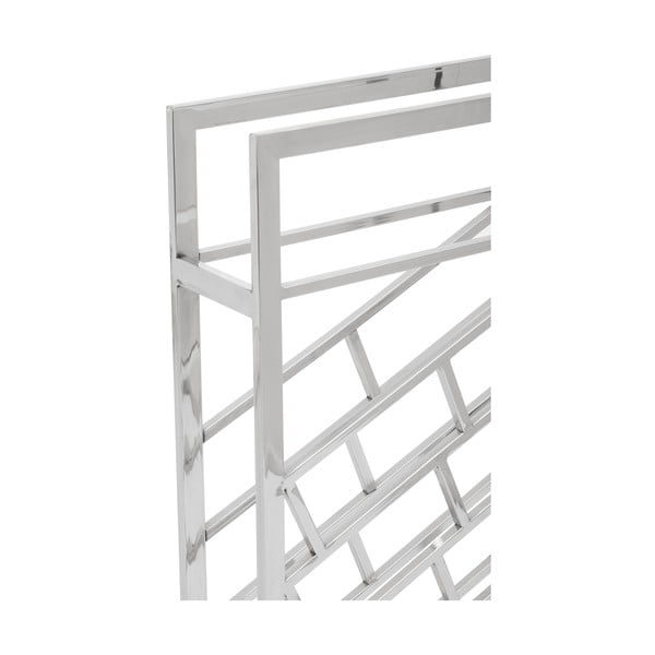 Kovový regál na víno v leskle stříbrné barvě na 24 lahví Barolo – Premier Housewares-image-4