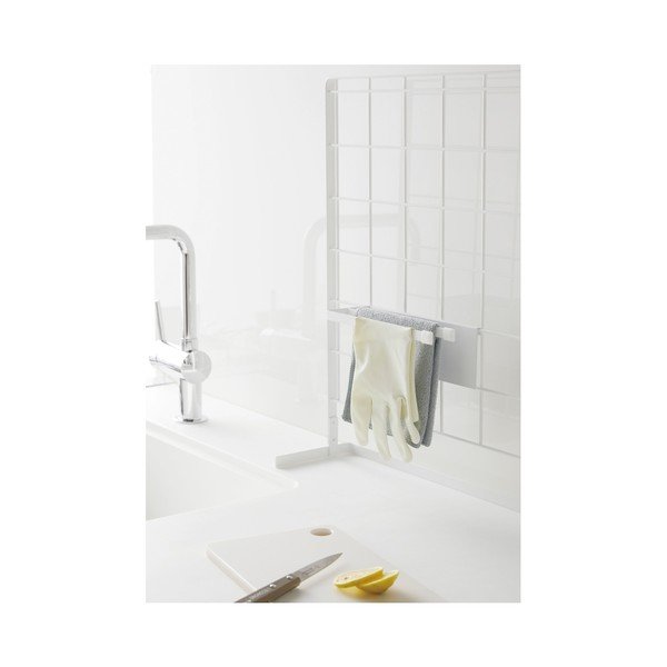 Bílý věšák na utěrku na mřížkový panel YAMAZAKI Tower Grid-image-1