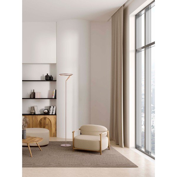Hliníková LED stmívatelná stojací lampa v růžovo zlaté barvě (výška 168 cm) Tilia – Nova Luce-image-1