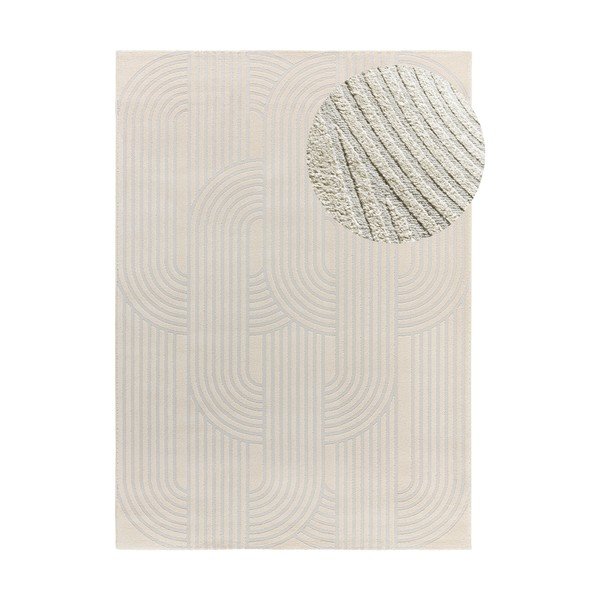 Koberec ve světle šedé a slonovinové barvě 160x230 cm Baresa – Universal