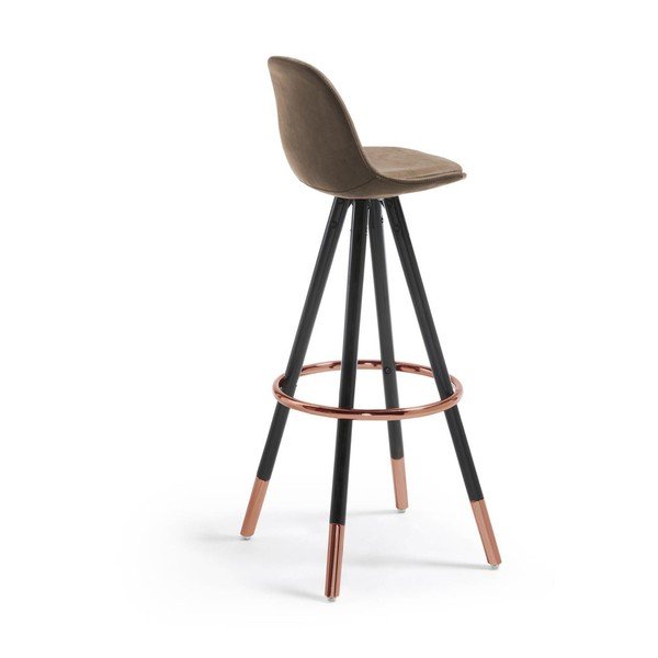 Hnědá barová židle (výška sedáku 75 cm) Slad – Kave Home-image-4