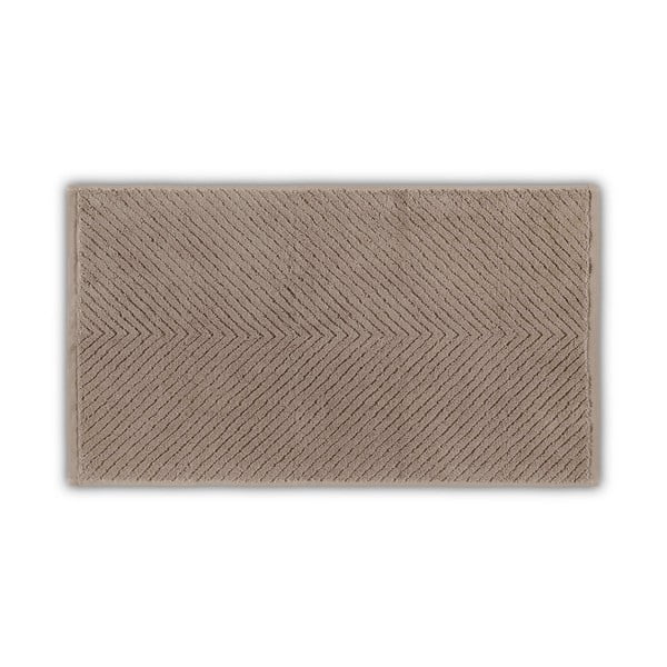 Hnědý bavlněný ručník 71x40 cm Chevron - Foutastic