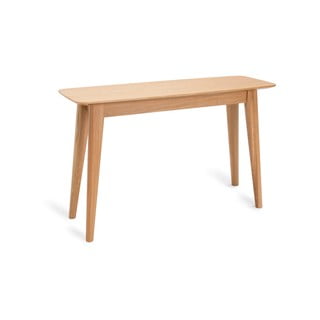 Konzolový stolek s nohami z dubového dřeva Unique Furniture Rho, 120 x 40 cm