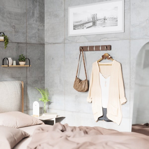 Šedý nástěnný věšák z topolového dřeva Flip – Umbra-image-1