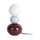 Vínová/světle modrá keramická stolní lampa (výška 26 cm) Firenze Pellet – Leitmotiv