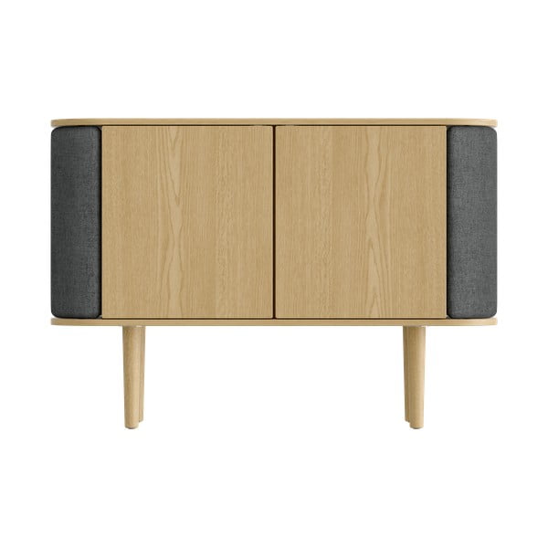 Nízká komoda v dekoru dubu v antracitovo-přírodní barvě 109x75 cm Treasures – UMAGE-image-3