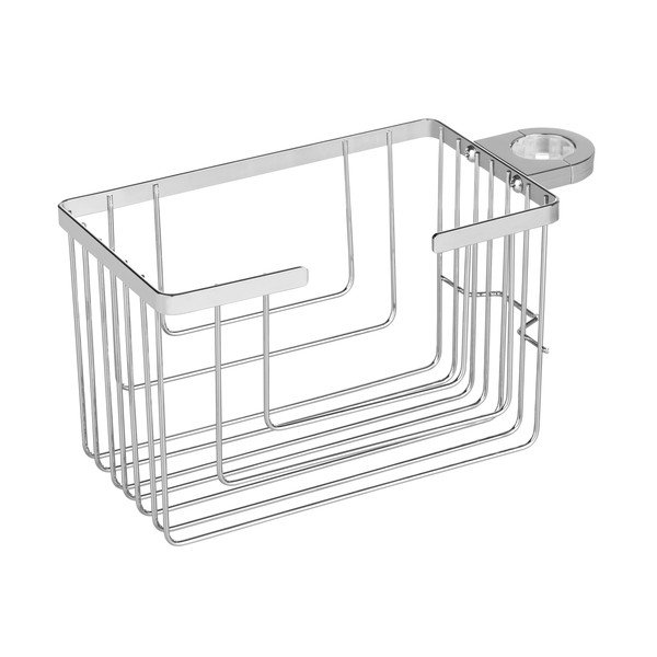 Koupelnová polička bez vrtání z nerezové oceli v leskle stříbrné barvě Valognes – Wenko