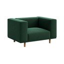 Tmavě zelené sametové relaxační křeslo Kukumo – Ame Yens
