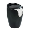 Černý koš na prádlo a taburetka v jednom Wenko Candy, 20 l