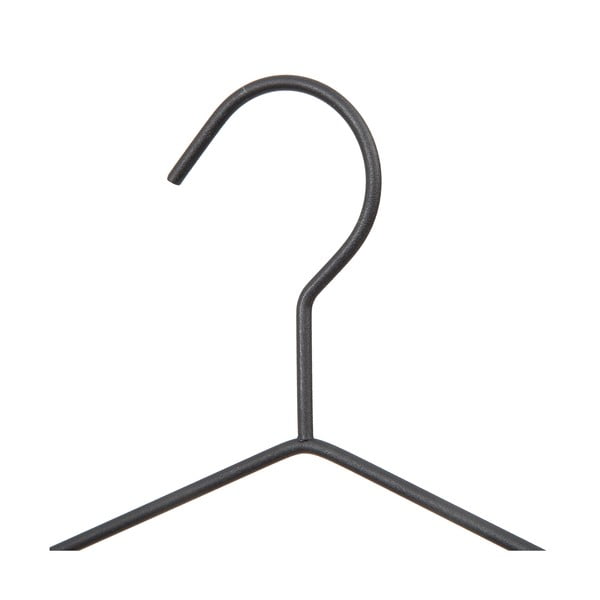 Sada 2 černých ramínek na oblečení s dřevěným detailem Compactor Frosted-image-2