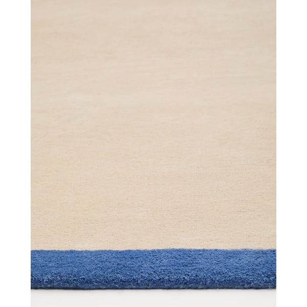 Modro-béžový bavlněný koberec 90x150 cm Nalim – Kave Home-image-3