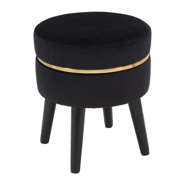 Černá polstrovaná stolička Mauro Ferretti Paris, ⌀ 35 cm-image-3