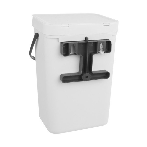 Bílý plastový odpadkový koš 10 l – Orion-image-1