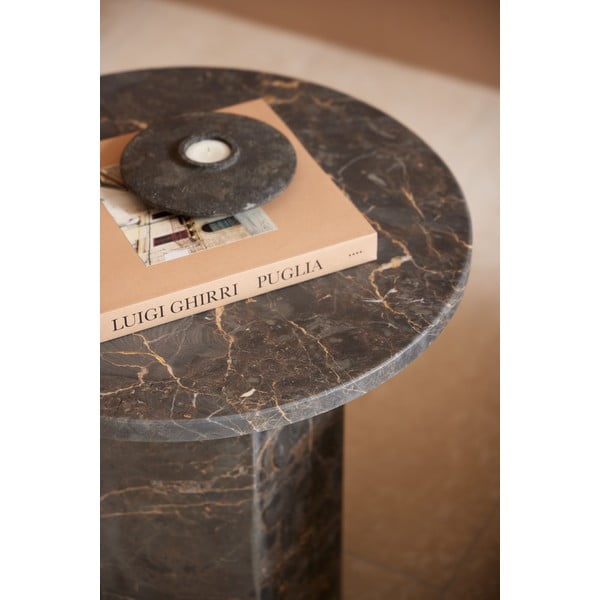 Mramorový kulatý odkládací stolek ø 50 cm Naxos – Actona-image-2