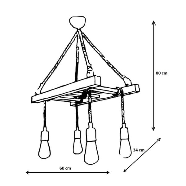 Hnědé závěsné svítidlo Halat – Opviq lights-image-3