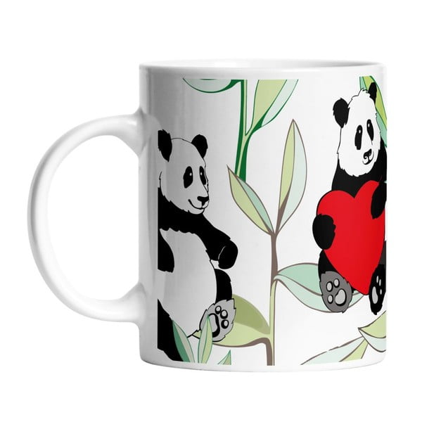 Keramický hrnek Panda With Bamboo, 330 ml