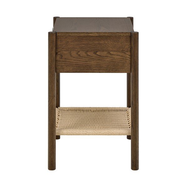 Noční stolek v dekoru dubu v tmavě přírodní barvě Monfort – Actona-image-3