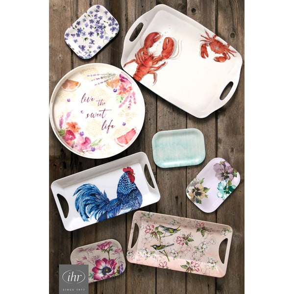 Běhoun na stůl z bio bavlny 150x45 cm Blue Plumage - IHR-image-2