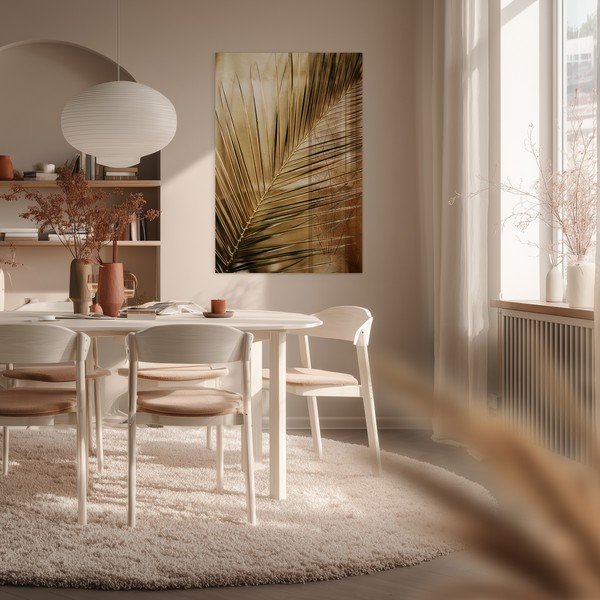 Tištěný skleněný obraz 80x120 cm Gold Palm  – Styler-image-1