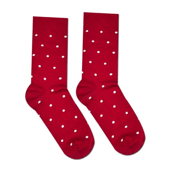 Červené bavlněné ponožky HestySocks Gentlemen, vel. 43-46