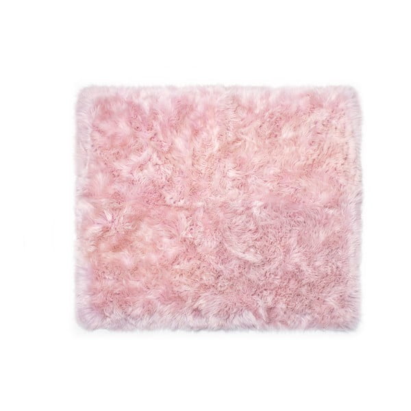 Růžový koberec z ovčí kožešiny Royal Dream Zealand Sheep, 130 x 150 cm