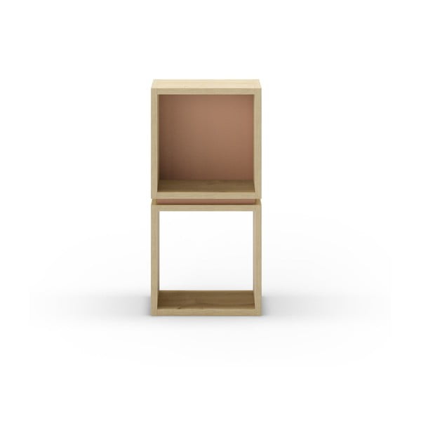 Knihovna v dekoru dubu v cihlovo-přírodní barvě 32x66 cm Lofty – Marckeric