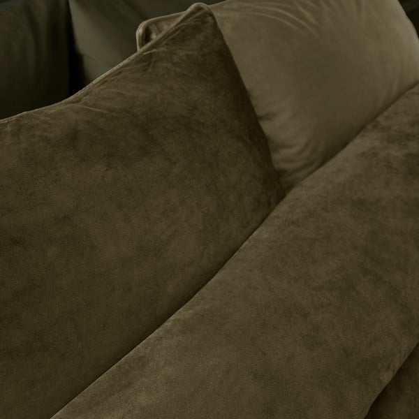 Khaki sametové povlečení na dvoulůžko 200x200 cm Kingsley – Catherine Lansfield-image-1