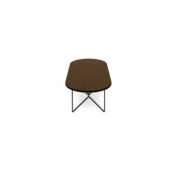 Konferenční stolek s ořechovou dýhou TemaHome Oval-image-1