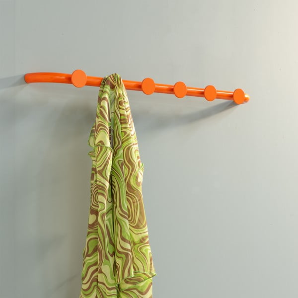 Oranžový kovový nástěnný věšák 75 cm Retro – Spinder Design-image-1