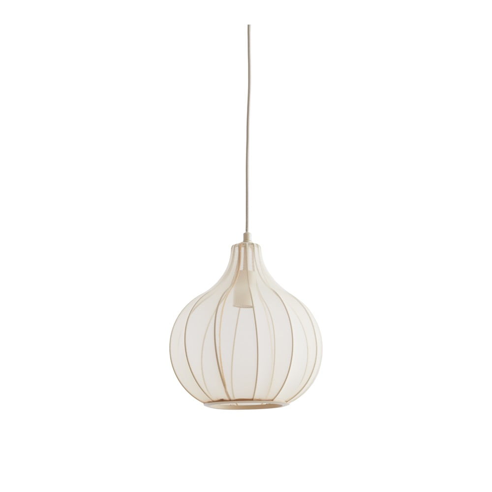 Béžové závěsné svítidlo s textilním stínidlem ø 29 cm Elati – Light & Living