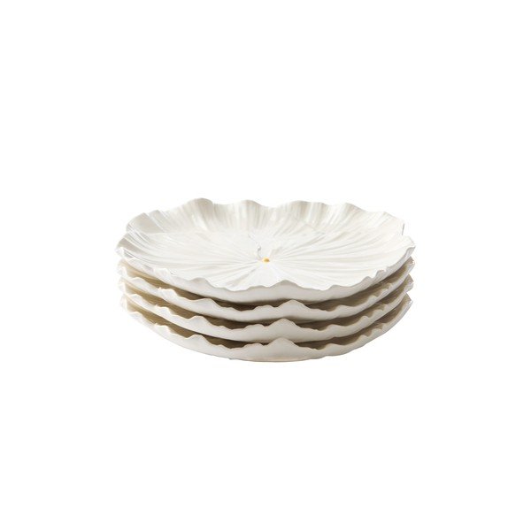 Bílé porcelánové talíře v sadě 4 ks Elva – Jotex-image-2