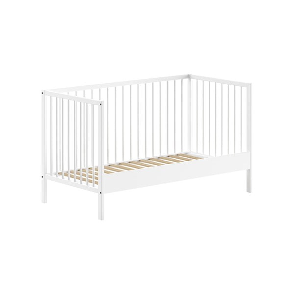 Bílá postýlka z borovicového dřeva 70x140 cm DINO – Vipack-image-2