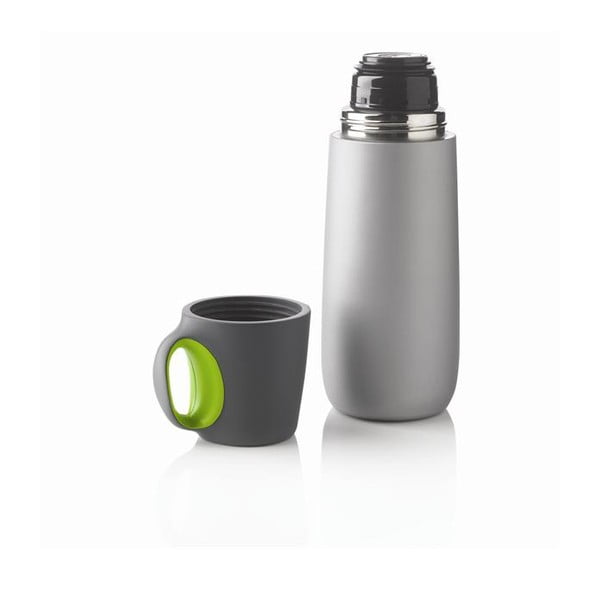 Zelená termoska s hrníčkem XD Design Bopp, 600 ml-image-1
