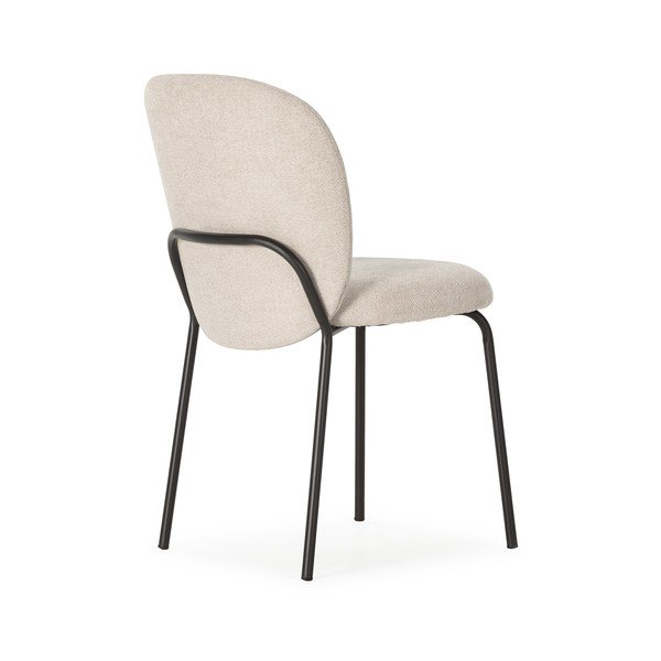 Černo-krémové jídelní židle v sadě 4 ks Daia – Marckeric-image-4