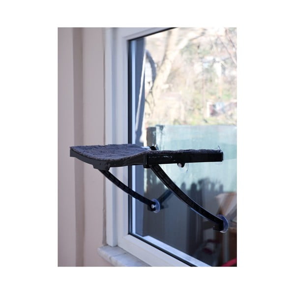 Černý pelíšek na okno pro kočky 47x32 cm - Lydia&Co