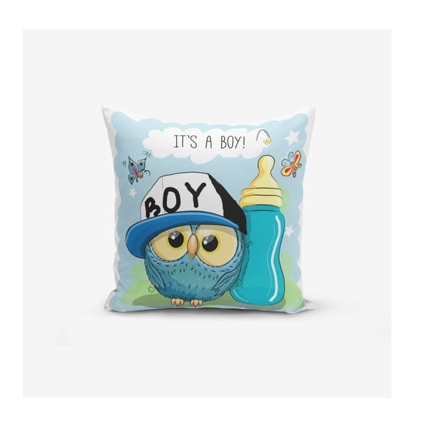 Dětský povlak na polštář 43x43 cm Boy Owl – Mila Home