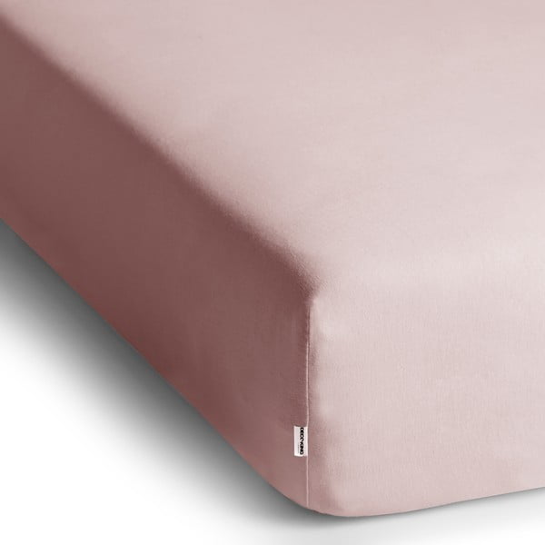 Světle růžové napínací prostěradlo jersey 180x200 cm Amber – Restilo-image-1