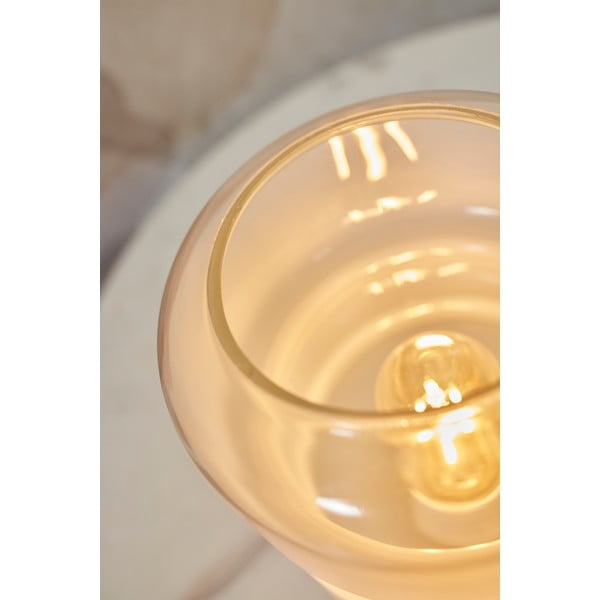 Bílá stolní lampa se skleněným stínidlem (výška 23 cm) Verona – it's about RoMi-image-4