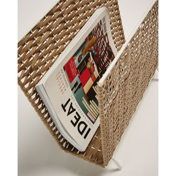 Stojan na časopisy z umělého ratanu Shibori – Kave Home-image-1