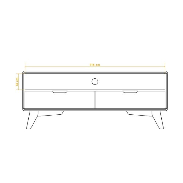 TV stolek z bukového dřeva 120x48 cm Greg - The Beds-image-3