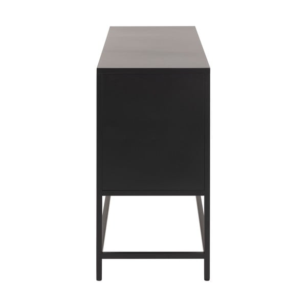 Černá kovová nízká komoda 125x75 cm Newcastle – Actona-image-4